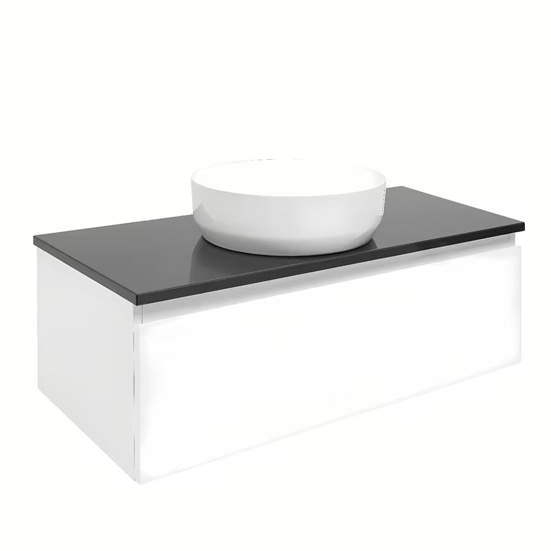 Viseća kupaonski ormarić SAT B-Way 1 s pokrovnom pločom u bijeloj boji, 99x45x30 cm