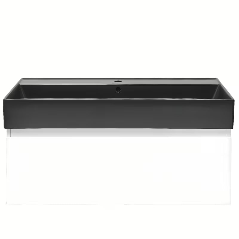 Viseća kupaonski ormarić s keramičkim umivaonikom SAT B-Way 1 u sjajno bijeloj boji 99x45x30 cm