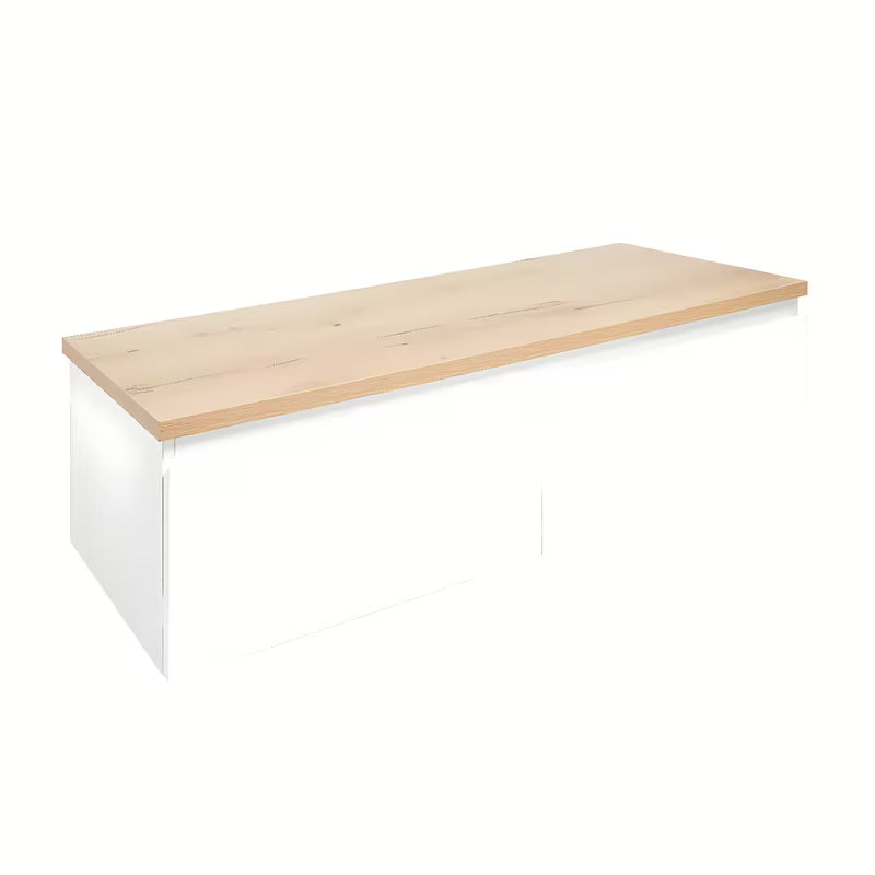 Viseća kupaonski ormarić SAT B-Way 1 s pokrovnom pločom u bijelom sjaju, 119x30x45 cm