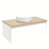 Viseća kupaonski ormarić SAT B-Way 1 99x45x30 cm u sjajno bijeloj boji s pokrovnom pločom