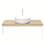 Viseća kupaonski ormarić SAT B-Way 1 99x45x30 cm u sjajno bijeloj boji s pokrovnom pločom