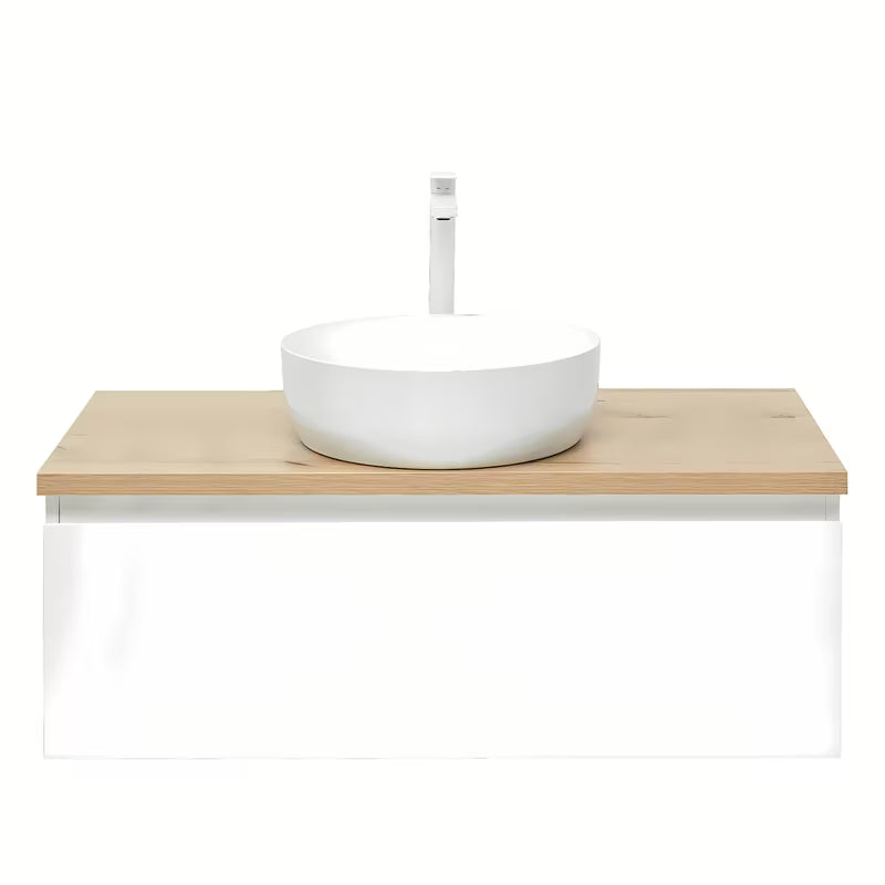 Viseća kupaonski ormarić SAT B-Way 1 99x45x30 cm u sjajno bijeloj boji s pokrovnom pločom