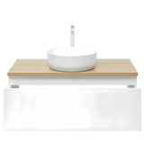 Viseća kupaonski ormarić SAT B-Way 1 99x45x30 cm u sjajno bijeloj boji s pokrovnom pločom