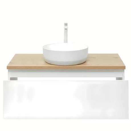 Viseća kupaonski ormarić SAT B-Way 1 99x45x30 cm u sjajno bijeloj boji s pokrovnom pločom