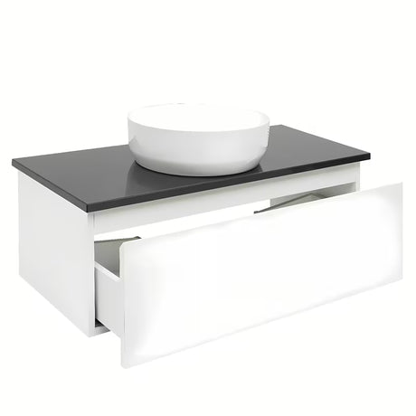 Viseća kupaonski ormarić SAT B-Way 1 s pokrovnom pločom u bijeloj boji, 99x45x30 cm