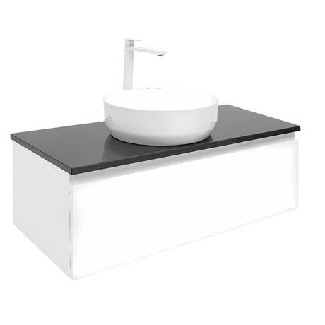 Bijela viseća kupaonski ormarić SAT B-Way 1 s pokrovnom pločom, 99x45x30 cm