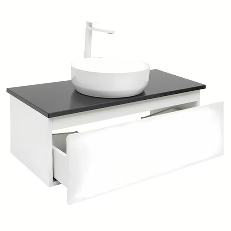 Bijela viseća kupaonski ormarić SAT B-Way 1 s pokrovnom pločom, 99x45x30 cm