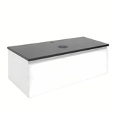 Viseća kupaonski ormarić SAT B-Way 1 s pokrovnom pločom u bijeloj boji sa sjajnom površinom