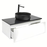 Viseća kupaonski ormarić SAT B-Way 1 u bijelom sjaju s pokrovnom pločom 99x45x30 cm