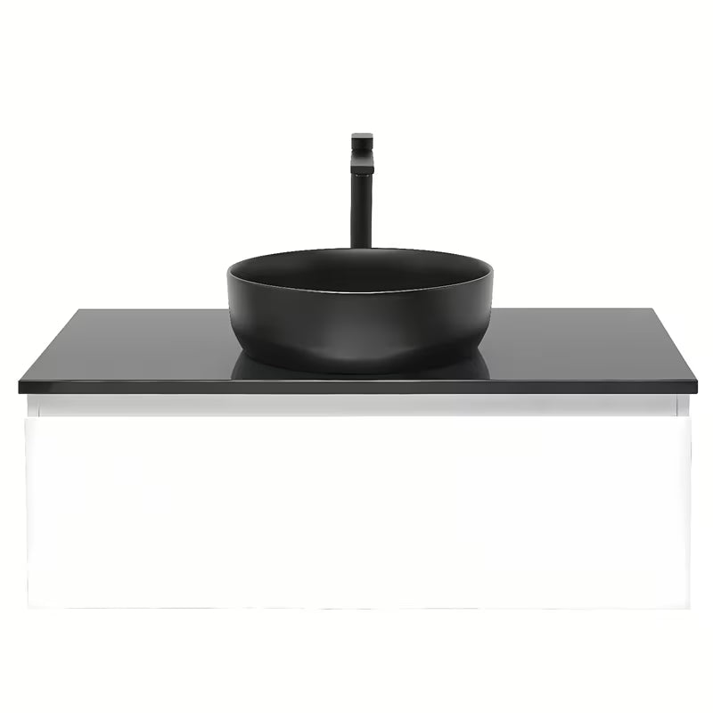 Viseća kupaonski ormarić SAT B-Way 1 u bijelom sjaju s pokrovnom pločom 99x45x30 cm