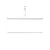 Viseća kupaonski ormarić SAT B-Way 1 u sjajno bijeloj boji s umivaonikom i s dvije ladice