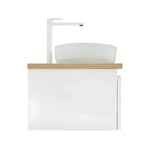 Viseća kupaonski ormarić SAT B-Way 1 u bijeloj boji sa sjajnom završnom obradom, 59x45x30 cm.