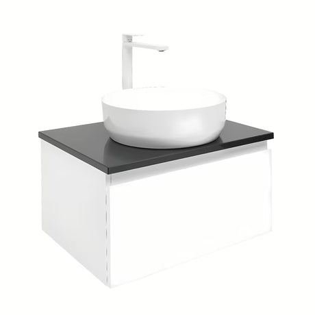 Viseća kupaonski ormarić SAT B-Way 1 u bijeloj boji s pokrovnom pločom i sjajnom završnom obradom