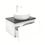 Viseća kupaonski ormarić SAT B-Way 1 u bijeloj boji s pokrovnom pločom i sjajnom završnom obradom