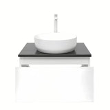 Viseća kupaonski ormarić SAT B-Way 1 u bijeloj boji s pokrovnom pločom i sjajnom završnom obradom