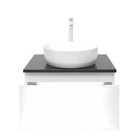 Viseća kupaonski ormarić SAT B-Way 1 u bijeloj boji s pokrovnom pločom i sjajnom završnom obradom