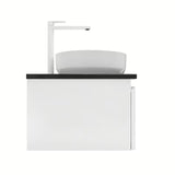 Viseća kupaonski ormarić SAT B-Way 1 u bijeloj boji s pokrovnom pločom i sjajnom završnom obradom