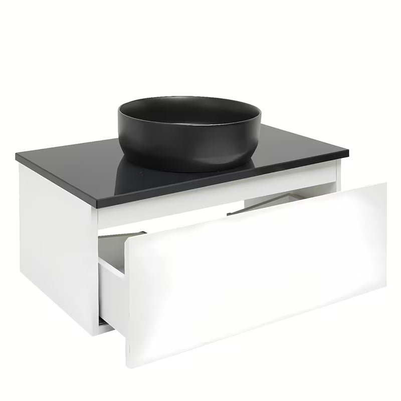 Viseća kupaonski ormarić SAT B-Way 1 u bijeloj boji sa sjajnom površinom i pokrovnom pločom