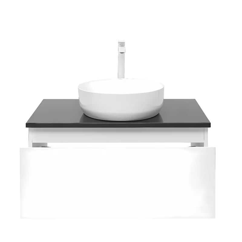 Viseća kupaonski ormarić SAT B-Way 1 u bijeloj boji s pokrovnom pločom i modernog dizajna