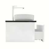 Viseća kupaonski ormarić SAT B-Way 1 u bijeloj boji s pokrovnom pločom i modernog dizajna