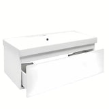 Viseća kupaonski ormarić SAT B-Way 1 s keramičkim umivaonikom u sjajno bijeloj boji