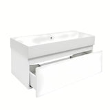 Viseća kupaonski ormarić s keramičkim umivaonikom SAT B-Way 1 u sjajno bijeloj boji