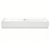 Viseća kupaonski ormarić s keramičkim umivaonikom SAT B-Way 1 u sjajno bijeloj boji