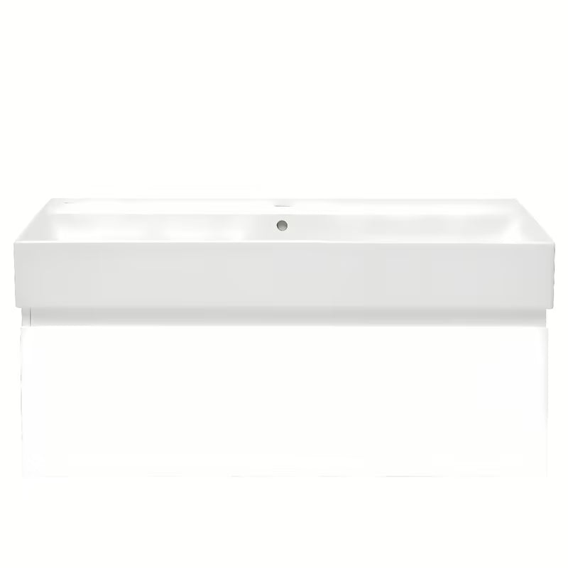 Viseća kupaonski ormarić s keramičkim umivaonikom SAT B-Way 1 u sjajno bijeloj boji