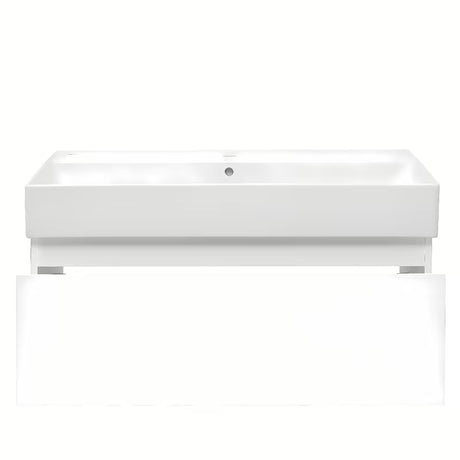 Viseća kupaonski ormarić s keramičkim umivaonikom SAT B-Way 1 u sjajno bijeloj boji