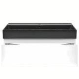 Viseća kupaonski ormarić s keramičkim umivaonikom SAT B-Way 1 u sjajno bijeloj boji 99x45x30 cm