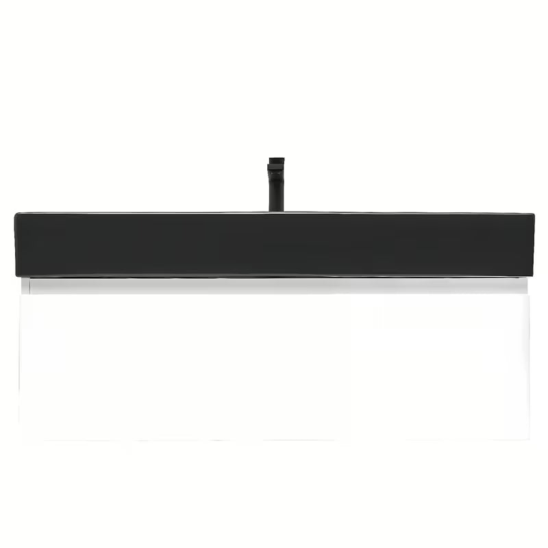 Viseća kupaonski ormarić s keramičkim umivaonikom SAT B-Way u bijelom sjaju, 99x30x45 cm.