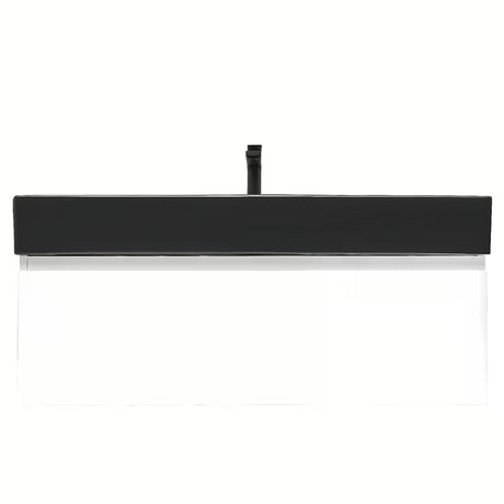 Viseća kupaonski ormarić s keramičkim umivaonikom SAT B-Way u bijelom sjaju, 99x30x45 cm.