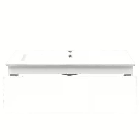 Viseća kupaonski ormarić SAT B-Way 1 s keramičkim umivaonikom u bijeloj boji sa sjajnom završnom obradom