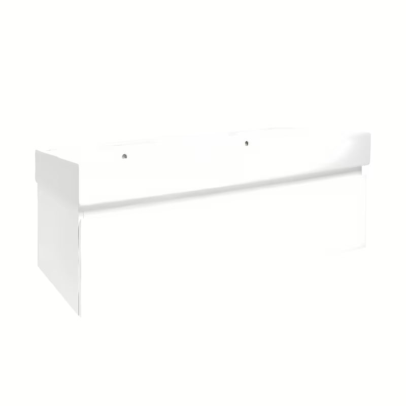 Viseća kupaonski ormarić SAT B-Way 1 s keramičkim dvostrukim umivaonikom u sjajnoj bijeloj boji