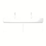 Viseća kupaonski ormarić SAT B-Way 1 s keramičkim dvostrukim umivaonikom u sjajno bijeloj boji