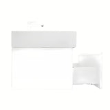 Viseća kupaonski ormarić SAT B-Way 1 s keramičkim dvostrukim umivaonikom u sjajno bijeloj boji