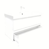 Viseća kupaonski ormarić s keramičkim umivaonikom SAT B-Way 1 u bijeloj boji sa sjajnom površinom