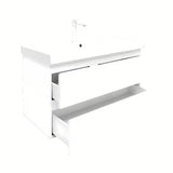 Viseća kupaonski ormarić s keramičkim umivaonikom SAT B-Way 1 u bijeloj boji sa sjajnom površinom