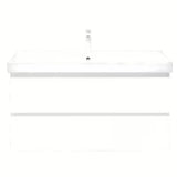 Viseća kupaonski ormarić s keramičkim umivaonikom SAT B-Way 1 u bijeloj boji sa sjajnom površinom