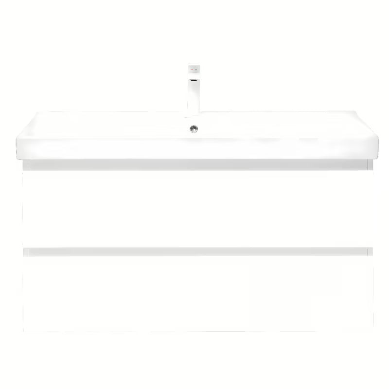 Viseća kupaonski ormarić s keramičkim umivaonikom SAT B-Way 1 u bijeloj boji sa sjajnom površinom