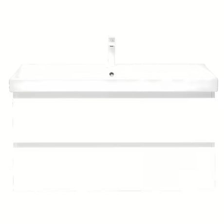 Viseća kupaonski ormarić s keramičkim umivaonikom SAT B-Way 1 u bijeloj boji sa sjajnom površinom