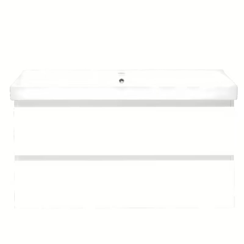 Viseća kupaonski ormarić s keramičkim umivaonikom SAT B-Way 1 u bijeloj sjajnoj boji