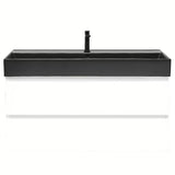 Viseća kupaonski ormarić SAT B-Way 1 s keramičkim umivaonikom u bijeloj sjajnoj boji 99x50x45 cm