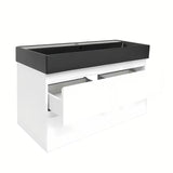 Viseća kupaonski ormarić s umivaonikom SAT B-Way 1 u sjajno bijeloj boji 99x50x45 cm