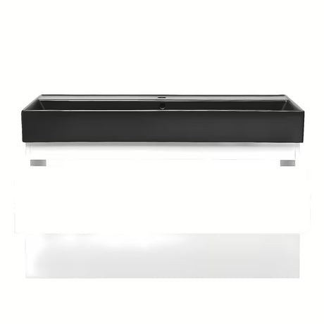 Viseća kupaonski ormarić s umivaonikom SAT B-Way 1 u sjajno bijeloj boji 99x50x45 cm