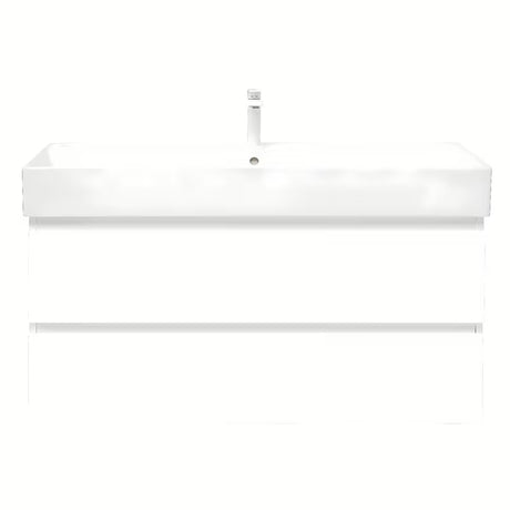 Viseća kupaonski ormarić SAT B-Way 1 s keramičkim umivaonikom u bijeloj boji sa sjajnom završnom obradom.