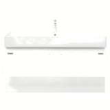 Viseća kupaonski ormarić SAT B-Way 1 s keramičkim umivaonikom u bijeloj boji sa sjajnom završnom obradom.