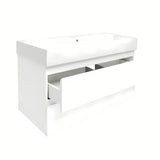 Viseća kupaonski ormarić s keramičkim umivaonikom SAT B-Way 1 u sjajno bijeloj boji