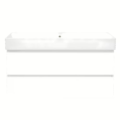 Viseća kupaonski ormarić s keramičkim umivaonikom SAT B-Way 1 u sjajno bijeloj boji