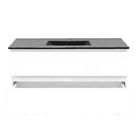 Viseća kupaonski ormarić s umivaonikom SAT B-Way 1 u sjajnoj bijeloj boji s dvije ladice